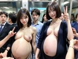 ワーキングマザー妊婦露出　妊娠6ヶ月　SM調教画像